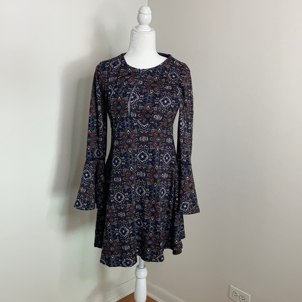 Boho-Styled Dress with Winged Sleeves